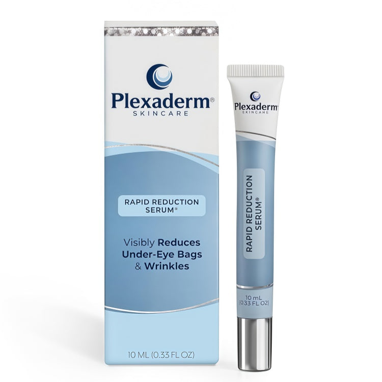 Plexaderm Rapid Reduction Eye Serum - Visibly Reduces Under-Eye Bags, Wrinkles, Dark Circles, Fine Lines & Crow's Feet Instantly, Anti Aging Wrinkle Remover for Face, Full Size Tube